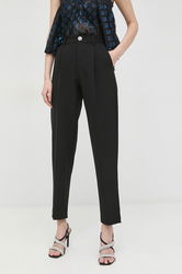 Custommade Pantaloni Pianora Femei, Culoarea Negru, Fason Tigareta, High Waist Dama, Panza