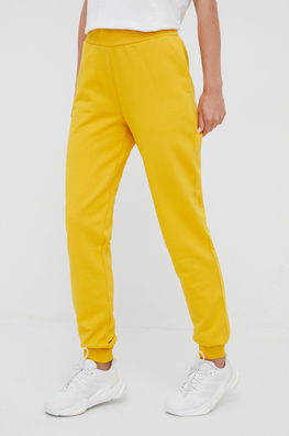 Jack Wolfskin Pantaloni De Trening Din Bumbac Femei, Culoarea Galben, Neted Dama