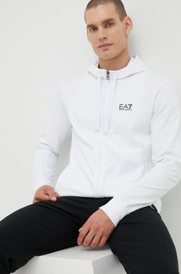 EA7 Emporio Armani Trening Barbati, Culoarea Alb Bărbaţi, Tricotaj, Model Imprimeu