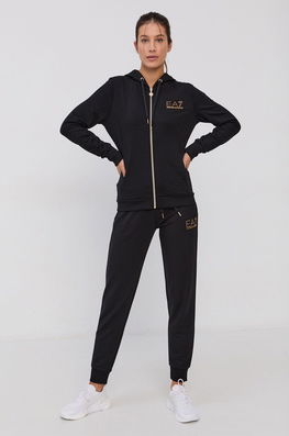 Treninguri Compleu EA7 Emporio Armani Dama Negru, Tricotaj, Model Imprimeu