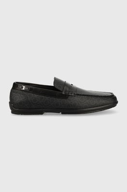 Calvin Klein Mocasini Logo Hw Driver Mono Barbati, Culoarea Negru Bărbaţi, Piele, Casual