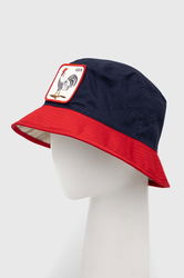 Goorin Bros Palarie Culoarea Albastru Marin, Bumbac Bărbaţi Bleumarin, Model Imprimeu