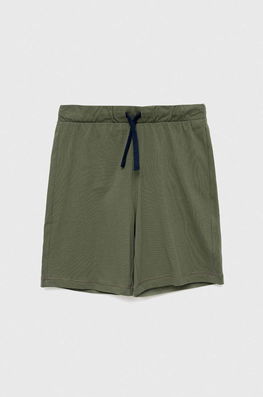 United Colors Of Benetton Pantaloni Scurți Din Bumbac Pentru Copii Culoarea Verde, Talie Reglabila, Casual, Model Print