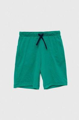 United Colors Of Benetton Pantaloni Scurți Din Bumbac Pentru Copii Culoarea Verde, Talie Reglabila, Casual, Model Print