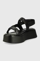 Vagabond Sandale De Piele Courtney Femei, Culoarea Negru, Cu Platforma Dama