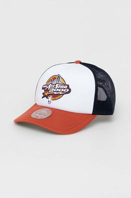 Mitchell&Ness Sapca Golden State Warriors Culoarea Alb, Modelator Bărbaţi, Model Print