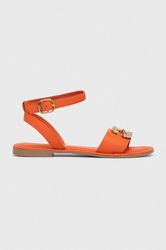 Mexx Sandale De Piele Lena Femei, Culoarea Portocaliu, MXCY011801W Dama, Toc Plat
