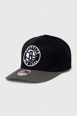 Mitchell&Ness șapcă Din Amestec De Lână Brooklyn Nets Culoarea Negru, Cu Imprimeu Bărbaţi, Cu Un Amestec De Lana