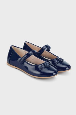 Mayoral Balerini Copii Culoarea Albastru Marin Bleumarin, Imitatie De Piele