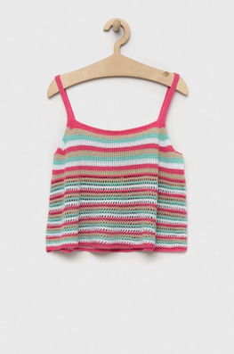 United Colors Of Benetton Bluza Copii Culoarea Roz, Modelator, Casual