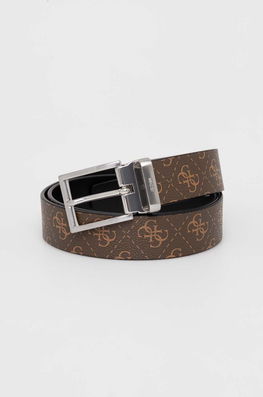 Guess Curea Barbati, Culoarea Negru Bărbaţi Maro, Imitatie De Piele