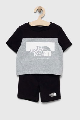 The North Face Compleu Copii Culoarea Gri, Tricotaj, Model Print