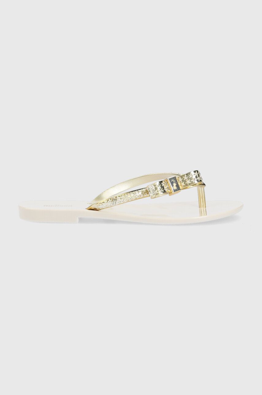 Melissa Slapi HARMONIC CHROME VII AD Femei, Culoarea Auriu, Cu Toc Plat, M.33254.50851 Dama, Sintetic
