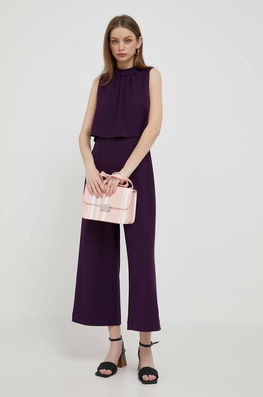 Dkny Salopeta Culoarea Violet, Cu Decolteu Rotund Dama, Tricotaj, Cocktail