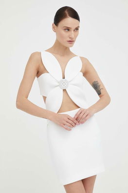 Rotate Rochie Culoarea Bej, Mini, Mulata Dama, Panza, Cocktail