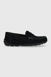 Mocasini Copii Geox Bleumarin, Piele Intoarsa, Toc Plat