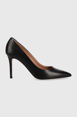 BOSS Stilettos De Piele Eddie Culoarea Negru Dama, Toc Subtire