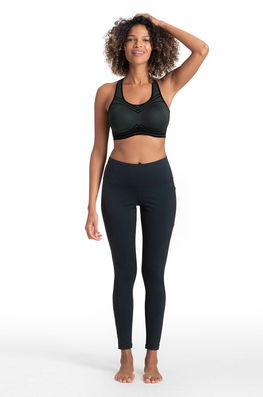 Dorina Sutien Sport Culoarea Negru, Material Neted Dama