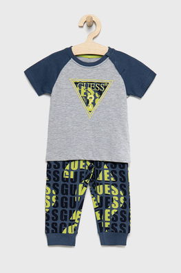 Guess Compleu Copii Culoarea Albastru Marin Bleumarin, Tricotaj, Model Print