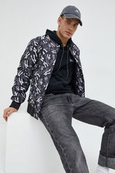 New Era Geaca Bomber Mlb New York Yankees Barbati, Culoarea Negru, De Tranzitie Bărbaţi