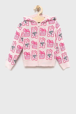 Guess Cardigan Copii Culoarea Roz, Calduros