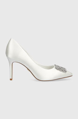 Aldo Pantofi Cu Toc Platine Culoarea Alb, 13571627.Platine Dama, Textil, Toc Subtire