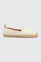 BOSS Espadrile Madeira Slon Culoarea Alb Dama, Textil, Toc Plat