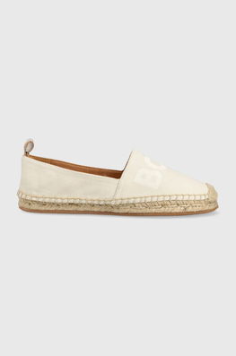 BOSS Espadrile Madeira Slon Culoarea Alb Dama, Textil, Toc Plat