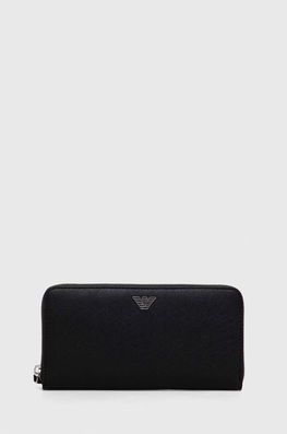 Emporio Armani Portofel Barbati, Culoarea Negru Bărbaţi, Imitatie De Piele