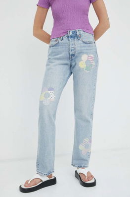 Levi's Jeansi 501 Femei High Waist Dama Albastru