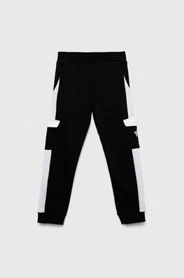 Guess Pantaloni De Trening Din Bumbac Pentru Copii Culoarea Negru, Modelator