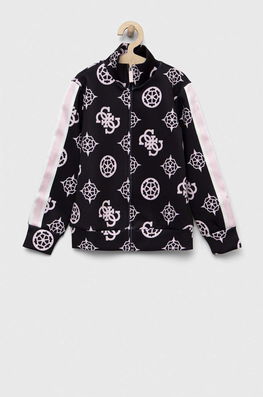 Guess Bluza Copii Culoarea Negru, Modelator, Cu Elastan