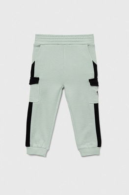 Guess Pantaloni De Trening Din Bumbac Pentru Copii Culoarea Turcoaz, Modelator