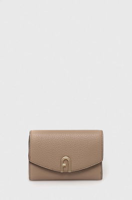 Furla Portofel De Piele Femei, Culoarea Bej Dama
