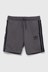 Adidas Originals Pantaloni Scurti Copii Culoarea Gri, Cu Imprimeu, Talie Reglabila, Tricotaj, Casual