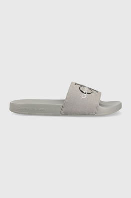 Calvin Klein Jeans Papuci SLIDE MONOGRAM CO Barbati, Culoarea Gri Bărbaţi, Sintetic