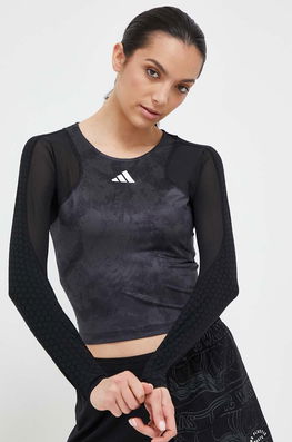 Adidas Performance Mânecă Lungă De Antrenament Paris Culoarea Negru Dama, Cu Elastan