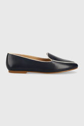 Lauren Ralph Lauren Mocasini De Piele ALISE II Femei, Culoarea Albastru Marin, Cu Toc Plat, 802904172001 Dama Bleumarin