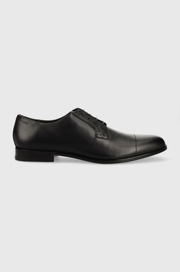 HUGO Pantofi De Piele Ruston Barbati, Culoarea Negru, 50470174 Bărbaţi, Elegant