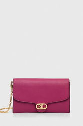 Lauren Ralph Lauren Poseta Piele Culoarea Roz Dama