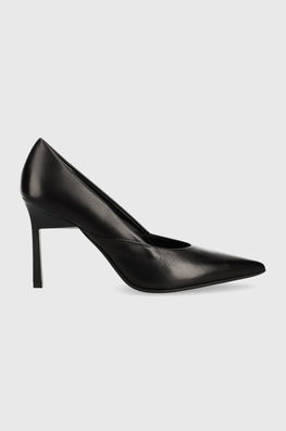 Calvin Klein Stilettos De Piele GEO STILETTO PUMP 90 Culoarea Negru, HW0HW01769 Dama, Toc Subtire