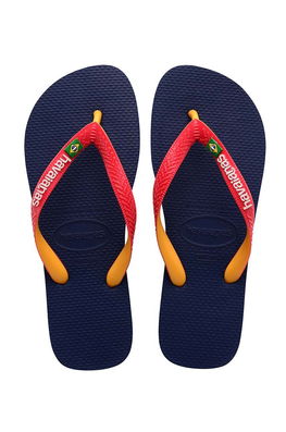 Havaianas Slapi Copii BRASIL MIX Culoarea Albastru Marin Bleumarin, Sintetic