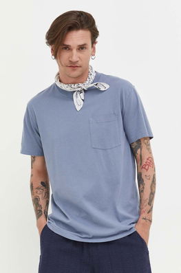 Hollister Co. Tricou Din Bumbac Neted Bărbaţi Albastru