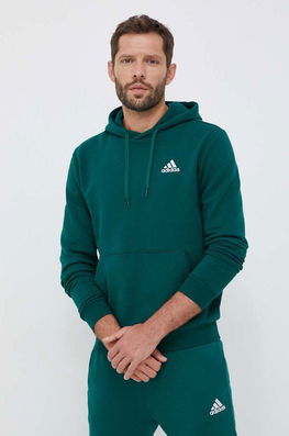 Adidas Bluza Barbati, Culoarea Verde, Cu Glugă, Neted Bărbaţi