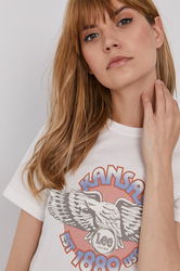 Lee Tricou Femei, Culoarea Alb Dama, Bumbac, Model Print