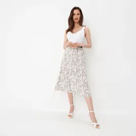 Mohito - Fustă cu pliuri - Ivory