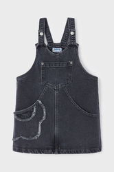 Mayoral Rochie Din Denim Pentru Copii Culoarea Gri, Mini, Evazati, Jeans