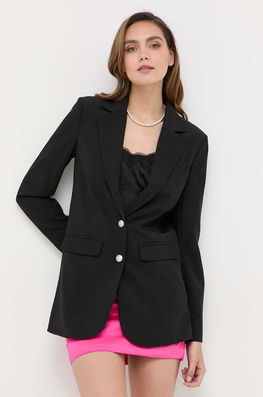 Guess Sacou Culoarea Negru, Un Singur Rand De Nasturi, Neted Dama, Panza