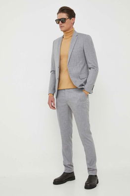 Lindbergh Costum Barbati, Culoarea Gri, Modelator Bărbaţi, Panza