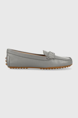 Lauren Ralph Lauren Mocasini De Piele BARNSBURY Femei, Culoarea Gri, Cu Toc Plat, 802852847011 Dama
